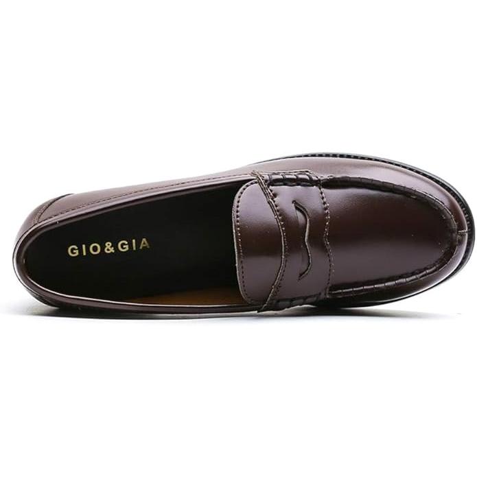 GIO & GIA 650 Women’s School Loafers – Heel-Up Student Shoes (+5cm), Cushioned 3D Insole, Lightweight, Shock Absorbing