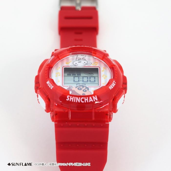 Montre numérique J-AXIS Crayon Shin-chan & Shiro – Montre personnage rouge CH3C0001-RE