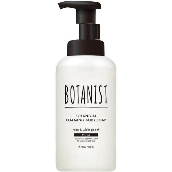 BOTANIST | Foaming Body Soap, Moist – Rose and White Peach Scent, Moisturizing Dense Foam 450ml [Alcohol-free]