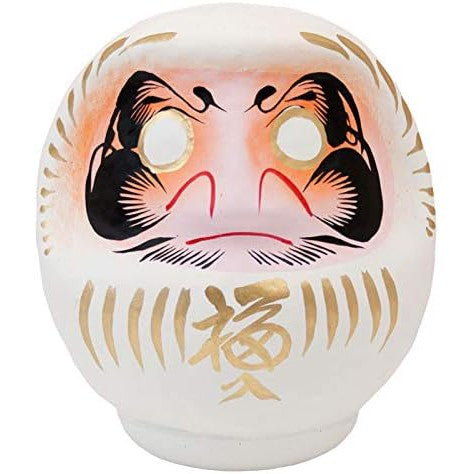 Takasaki Daruma Lucky Daruma No. 2 (Height 12cm) - White: For Academic Success, Longevity, and Safe Childbirth