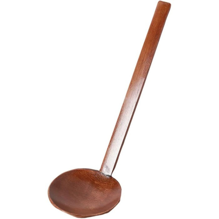 Natural wood ladle, lacquered, 21.7cm
