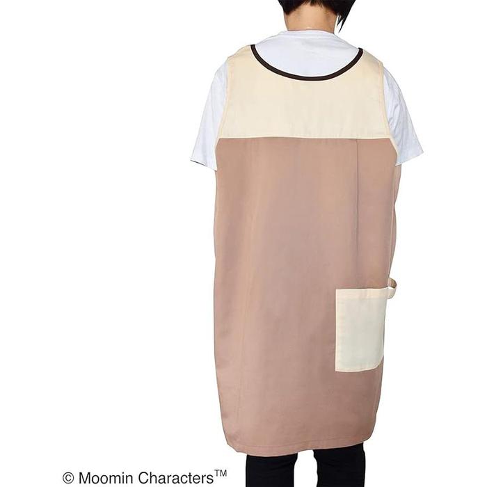 St.Lady’s Moomin Apron (Unisex) Moomin & Snufkin Brown/Beige