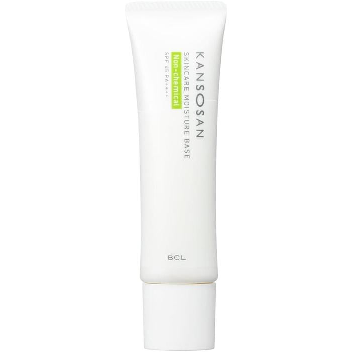 KANSOSAN Moisturizing Skincare Primer Non-Chemical for Dry & Sensitive Skin – Niacinamide & 4 Ceramides SPF45 PA++++ 30g [Alcohol-free]