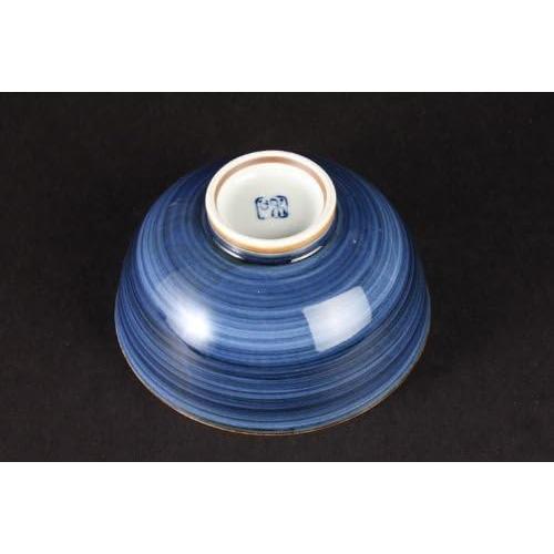 Hasami Ware Rice Bowl – Hyottoko Blue & White Design 12 cm | Saikai Toki