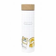 Mofusand Stainless Steel Bottle 400ml (Pan Nyan) – Adorable Cat Design, Compact & Portable – Heat & Cold Retention