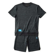 Colantotte RESNO MAGNE Recovery Wear PLUS Short-Sleeve Top & Bottom Set, Heather Gray, S / M / L / XL, Men & Women, Medical Device