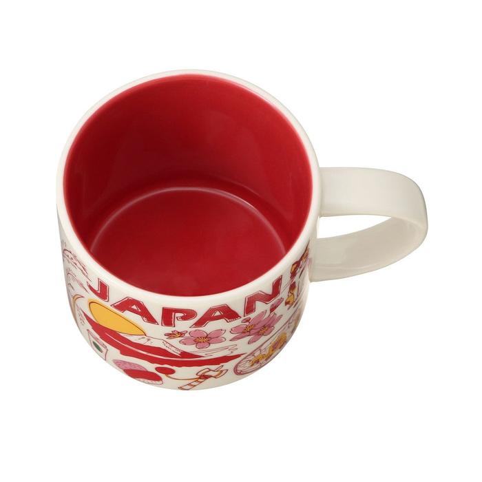 Starbucks Been There Series Mug JAPAN 414ml – Mt. Fuji, Sushi, Cherry Blossoms, and Japanese Icons Collectible Stoneware