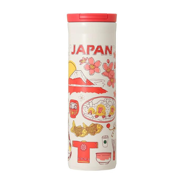 Starbucks Been There Series Stainless Steel Bottle JAPAN 473ml – Mt. Fuji, Cherry Blossoms, Sushi, and Japanese Icons Travel Tumbler