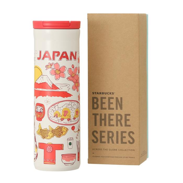 Starbucks Been There Series Stainless Steel Bottle JAPAN 473ml – Mt. Fuji, Cherry Blossoms, Sushi, and Japanese Icons Travel Tumbler
