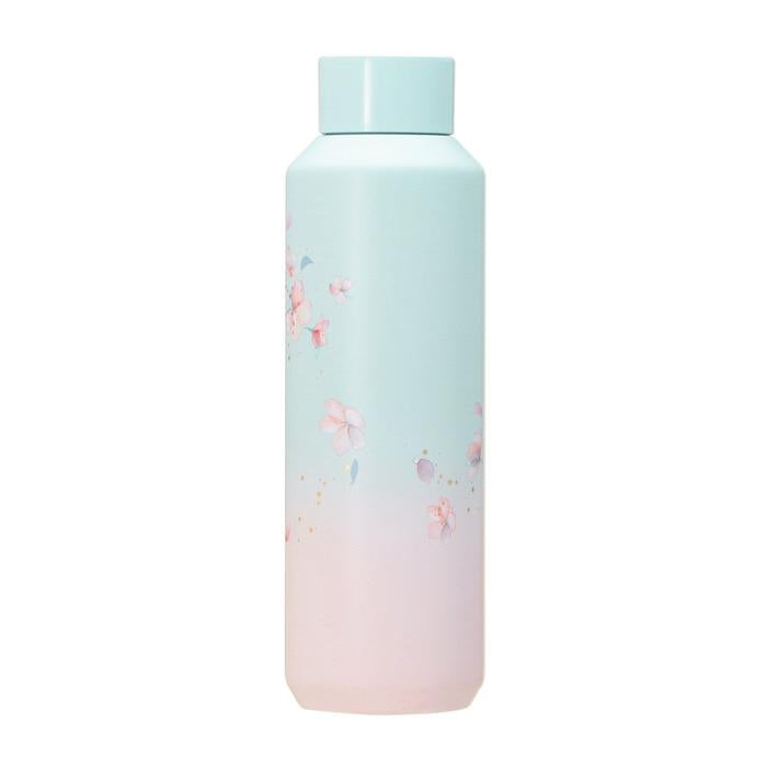 STARBUCKS JAPAN SAKURA2025 Stainless Steel Bottle Pale Blue Gradient 591ml – Cherry Blossom Design with Excellent Insulation