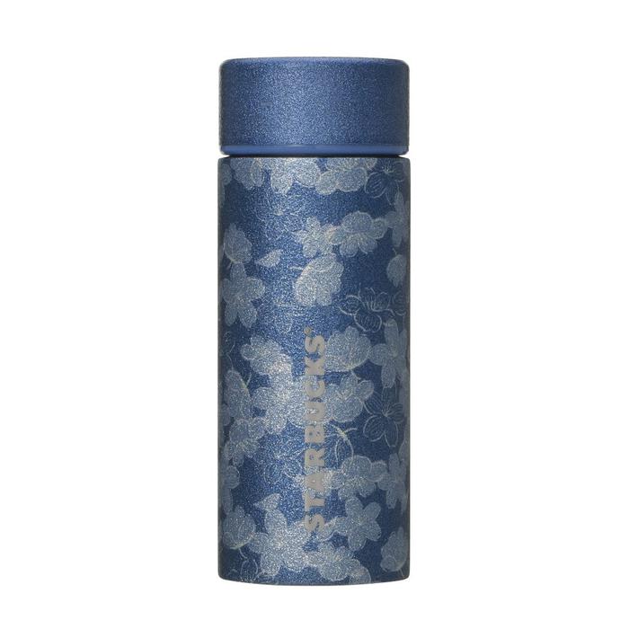 STARBUCKS Sakura Japan 2025 Stainless Steel Bottle – Glitter Night Blue