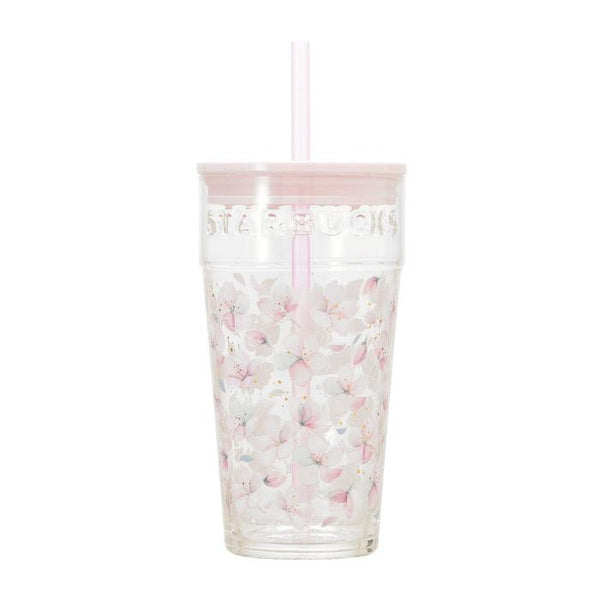 STARBUCKS JAPAN SAKURA2025 Glass Tumbler 473ml – Elegant Cherry Blossom Design for Cold Drinks