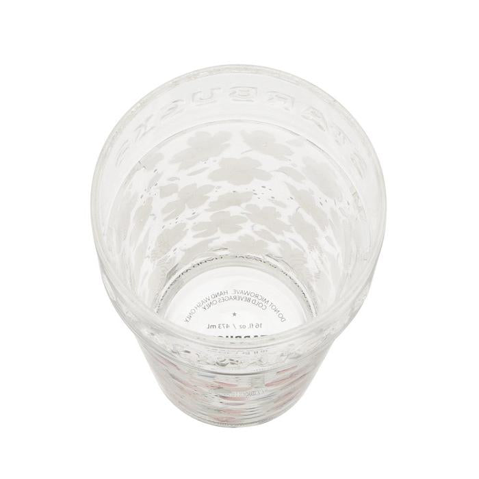 STARBUCKS JAPAN SAKURA2025 Glass Tumbler 473ml – Elegant Cherry Blossom Design for Cold Drinks