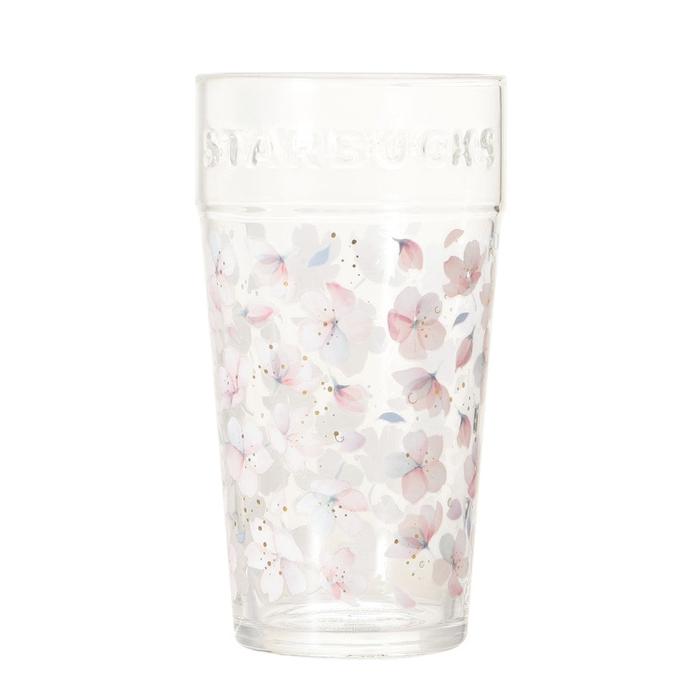 STARBUCKS JAPAN SAKURA2025 Glass Tumbler 473ml – Elegant Cherry Blossom Design for Cold Drinks