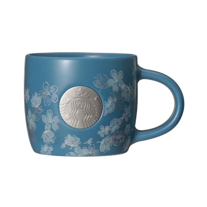 STARBUCKS Japan Sakura 2025 Medal Mug – Night Blue