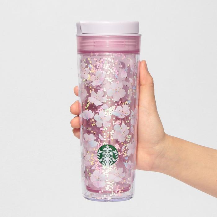 STARBUCKS JAPAN SAKURA2025 Color Changing Tumbler 473ml – Cherry Blossom-Inspired Color Transformation with Hot Drinks