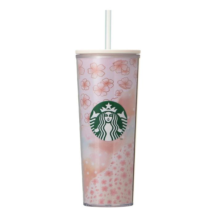 STARBUCKS JAPAN SAKURA2025 Cold Cup Tumbler Layered 414ml – Elegant Cherry Blossom Design for Cold Drinks