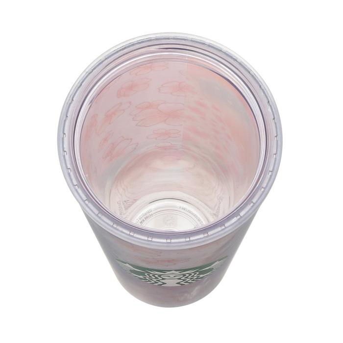 STARBUCKS JAPAN SAKURA2025 Cold Cup Tumbler Layered 414ml – Elegant Cherry Blossom Design for Cold Drinks