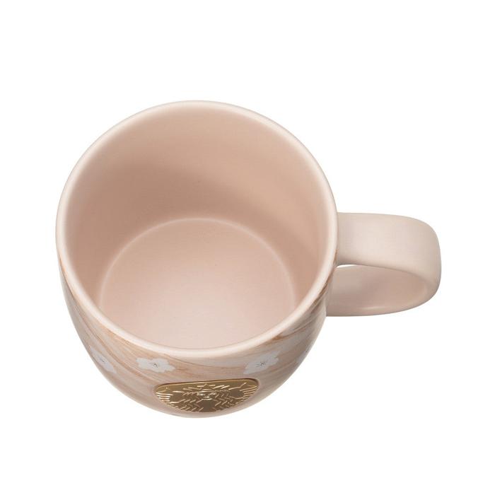 SAKURA2025 Mug Medal Marble 355ml – Sophisticated Pink Marble Design with Gold Siren Logo