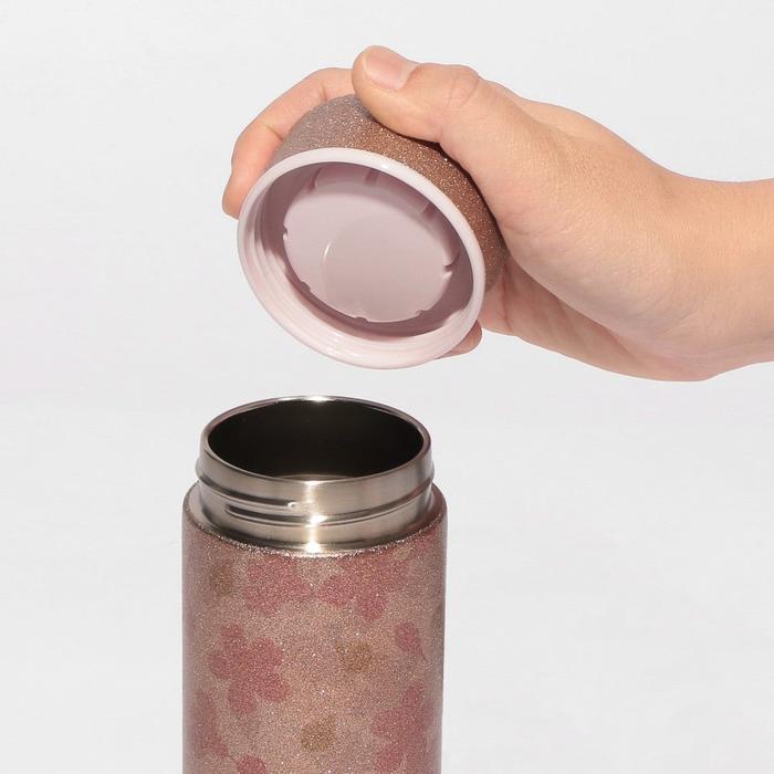 Starbucks Japan Sakura 2026 Glitter Pink Beige Stainless Steel Bottle 355ml – Cherry Blossom Insulated Limited Edition