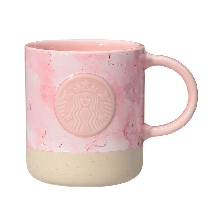 Starbucks Japan Sakura 2026 Marble Mug 355ml – Natural Texture Ceramic Cherry Blossom Limited Edition