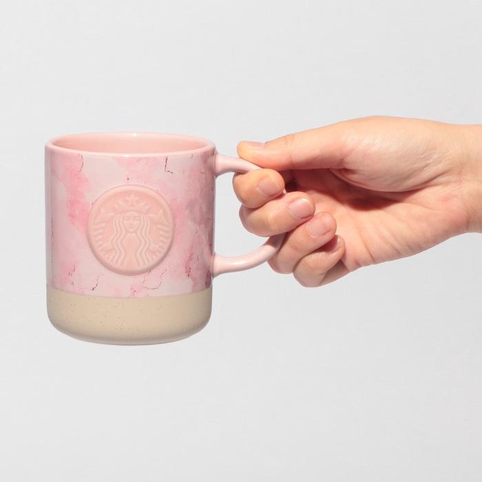 Starbucks Japan Sakura 2026 Marble Mug 355ml – Natural Texture Ceramic Cherry Blossom Limited Edition