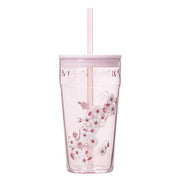 Starbucks Japan Sakura 2026 Glass Tumbler Pink 473ml with Lid & Straw – Cherry Blossom Limited Edition