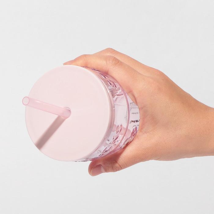 Starbucks Japan Sakura 2026 Glass Tumbler Pink 473ml with Lid & Straw – Cherry Blossom Limited Edition