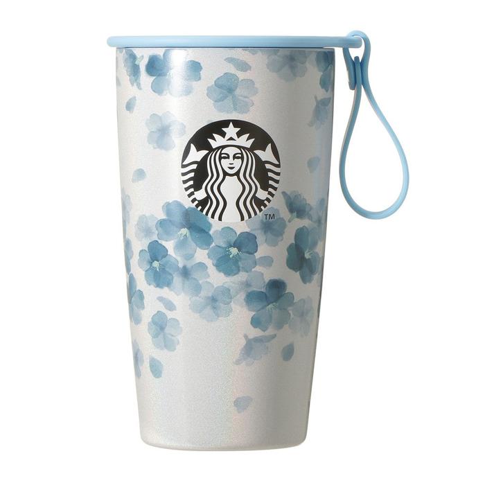Starbucks Japan Sakura 2026 Strap Cup Shape Stainless Steel Bottle Airy Blue 355ml – Limited Edition