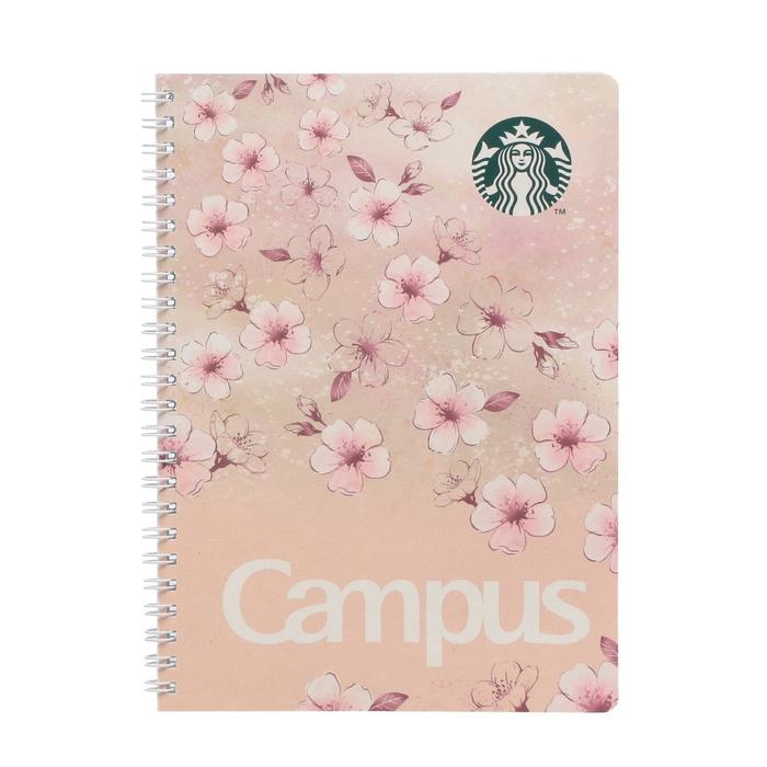 Starbucks Japan Sakura 2026 Campus Ring Notebook – Beige Milk Carton Recycled Paper Limited Edition