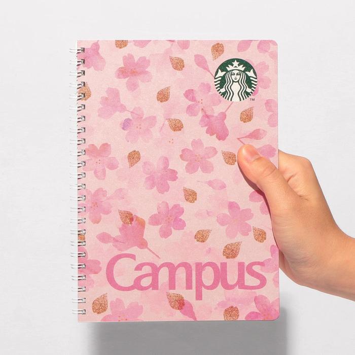 Starbucks Japan Sakura 2026 Campus Ring Notebook – Pink Milk Carton Recycled Paper Limited Edition