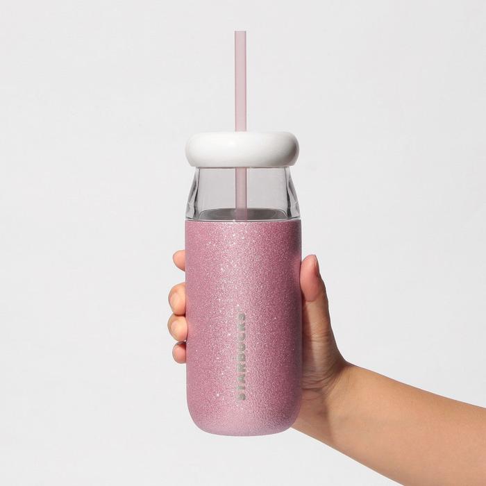 Starbucks Stainless Steel Cold Cup Tumbler Glitter Ice Pink 503ml
