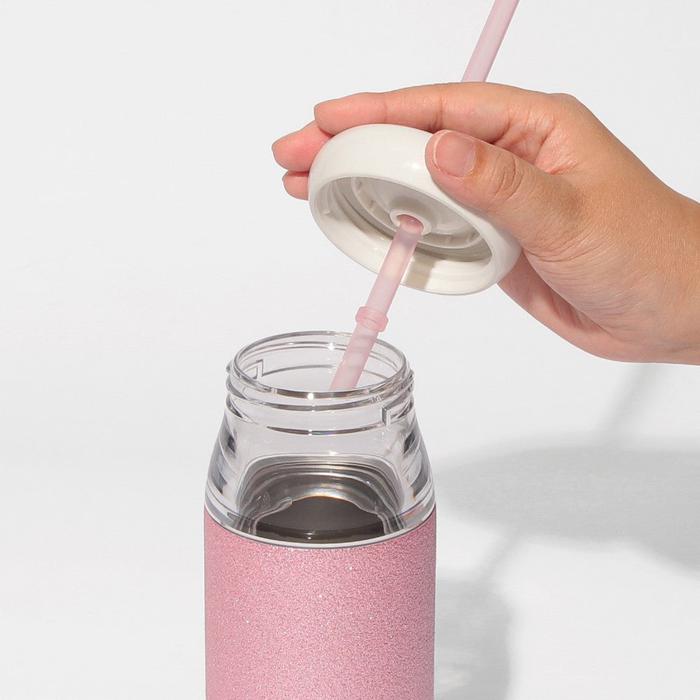 Starbucks Stainless Steel Cold Cup Tumbler Glitter Ice Pink 503ml