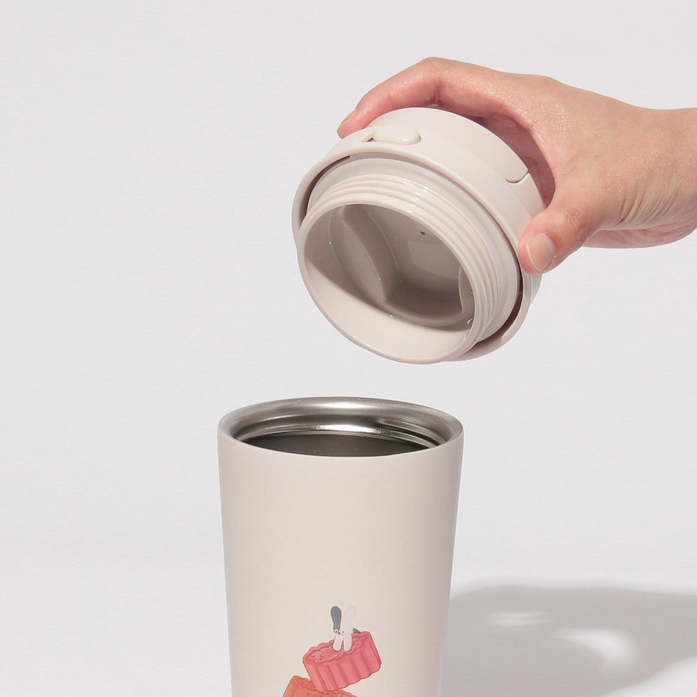 Starbucks Japan Høstfestival 2026 Rustfritt Stål TOGO Flaske Kanin Elfenben 473 mL