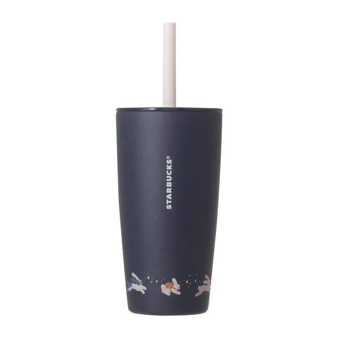 Taza de Acero Inoxidable Navy MiiR Rabbit de Starbucks Japón Festival de Otoño 2026 con Tapa de Repuesto 473 mL