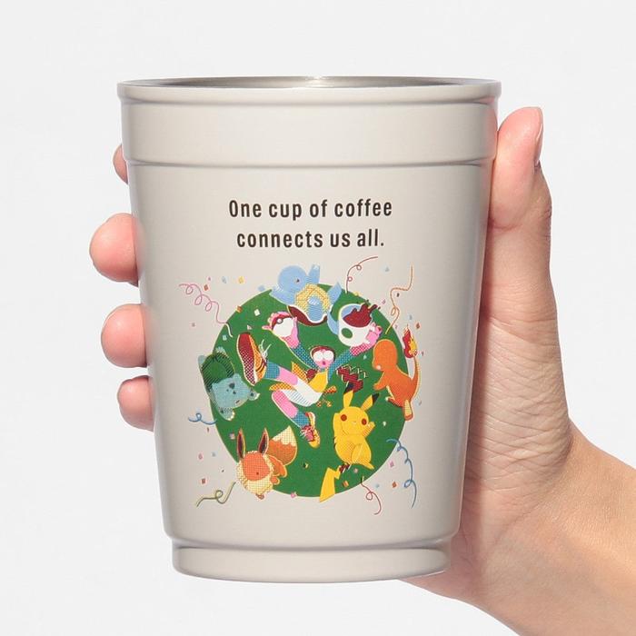 Pokémon + Starbucks Japan 2-Wege Edelstahlbecher & Halter 355ml – Kaffee Abenteuer / Kaffee Verbindung
