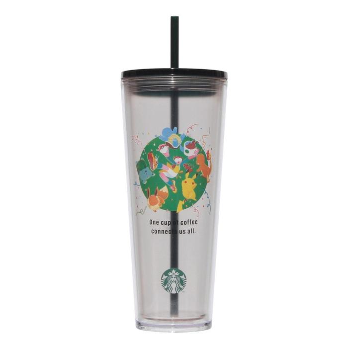 Tasse à emporter Pokémon + Starbucks Japon avec paille 710ml – Connexion Café & Aventure Café