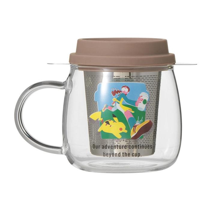 Mug en verre résistant à la chaleur Pokémon + Starbucks Japon avec filtre en acier inoxydable 296ml – Aventure Café Pikachu