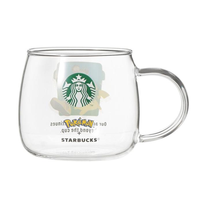 Pokémon + Starbucks Japan hitzebeständiger Glasbecher mit Edelstahl-Teesieb 296ml – Kaffee-Abenteuer Pikachu