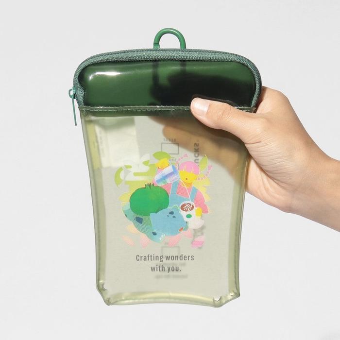 Pokémon + Starbucks Japan Becherförmige PVC-Tasche – Pikachu, Bisasam, Glumanda, Schiggy & Evoli