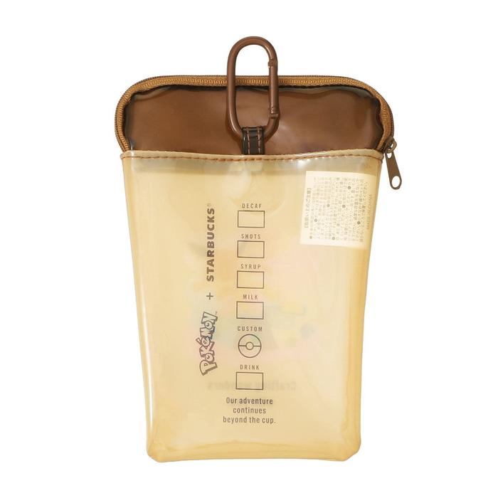 Pokémon + Starbucks Japan Becherförmige PVC-Tasche – Pikachu, Bisasam, Glumanda, Schiggy & Evoli