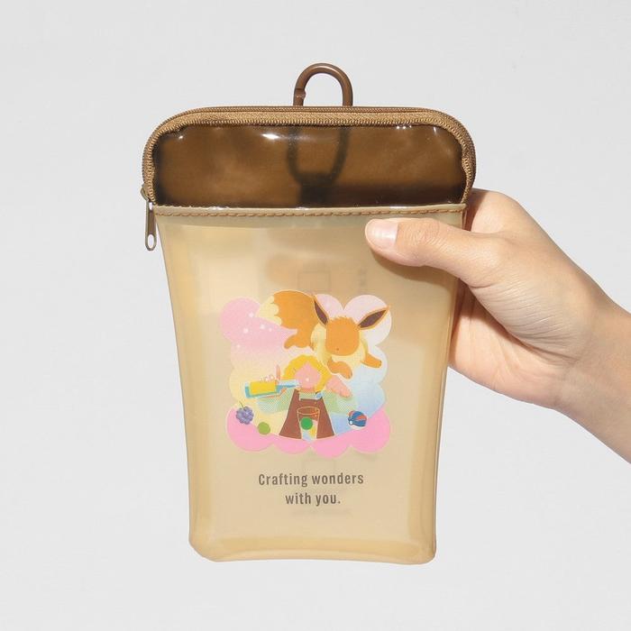Pokémon + Starbucks Japan Becherförmige PVC-Tasche – Pikachu, Bisasam, Glumanda, Schiggy & Evoli