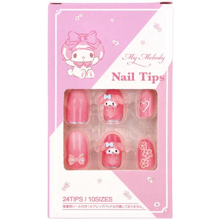 My Melody Nail Tips – Cute & Easy Nail Art with Adhesive Stickers (24 Pieces)