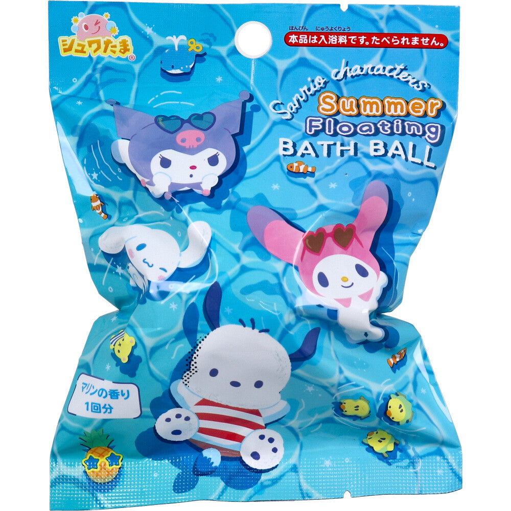 Shuwatama Sanrio Characters Summer Floating Bath Ball Marine Scent 75g [Alcohol-free]
