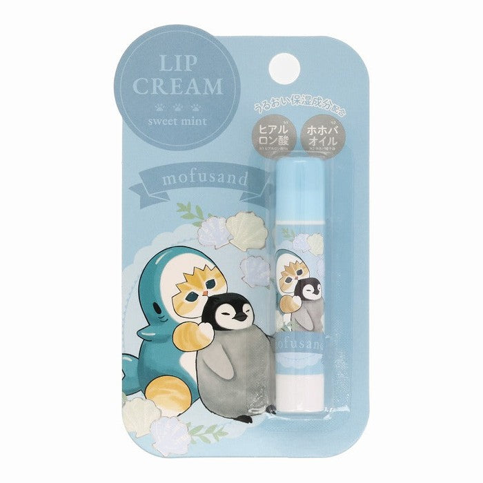 Mofusand Lip Balm 2 (Shark Cat) - Sweet Mint Scent 3.5g [Alcohol-free]