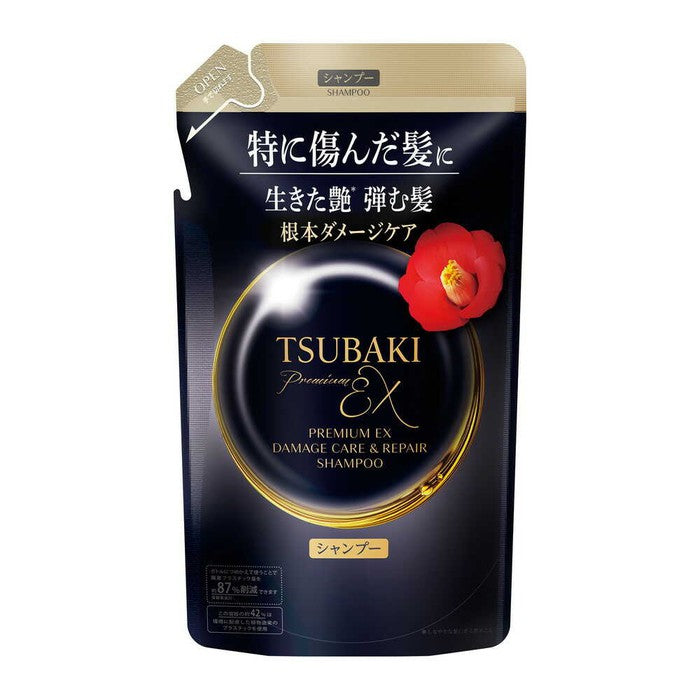 [Refill] TSUBAKI PREMIUM EX Shampoo with ions for severely damaged hair 300ml [Alcohol-free]