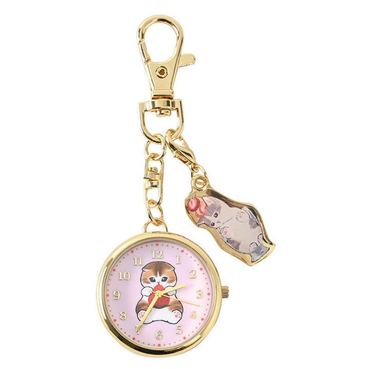 Mofusand Keychain Watch With Charm (Strawberry)