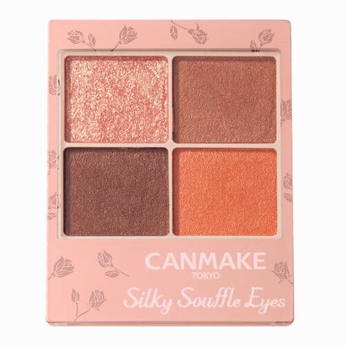 CANMAKE Palette of 4 eye shadows (Silky Souffle Eyes) [Alcohol-free]