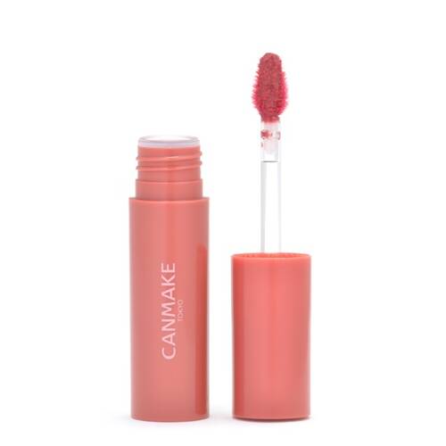 Canmake Glass Tint Syrup – Glossy, Sheer, and Plump Lip Tint 01 Tender Coral 3g [Alcohol-free]