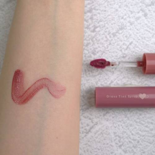 Canmake Glass Tint Syrup – Glossy, Sheer, and Plump Lip Tint 02 Iconic Rose 3g [Alcohol-free]